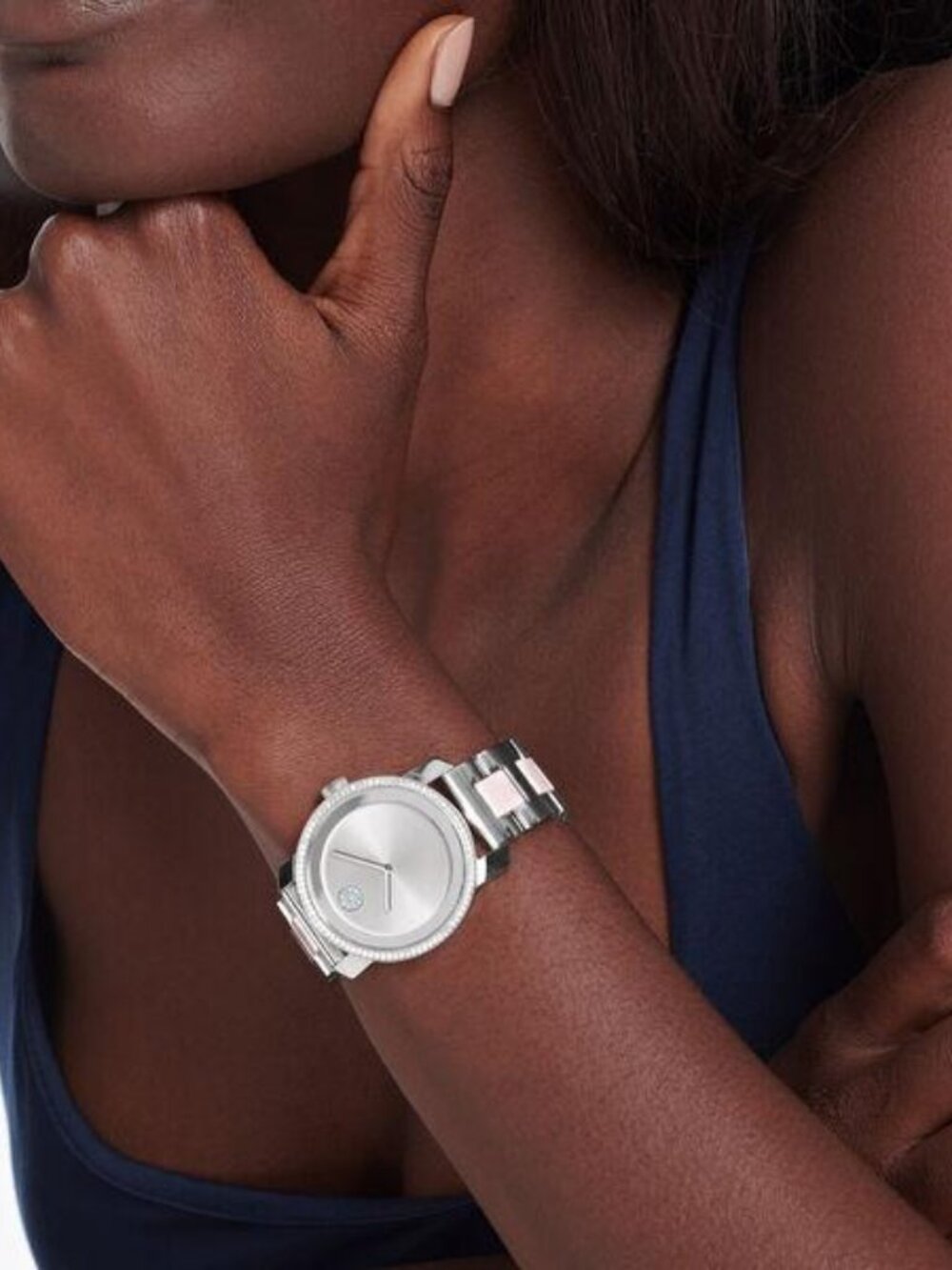 Movado Women's Watch, $995 MSRP, Swiss, Ceramic, Crystals, 36 mm, Bold, 3600881